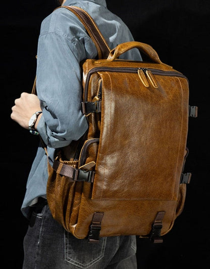 Sac à Dos Cuir Homme Gabriel, sac a dos homme pour ordinateur, sac à ordinateur homme​