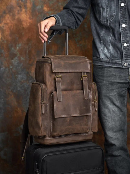 Sac à Dos Cuir Homme Sergio | La Casa du Cuir Café Foncé / Cuir / Homme sac à dos