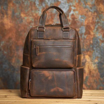 Sac à Dos Cuir Homme Carlos | La Casa du Cuir Café / Cuir / Homme sac à dos