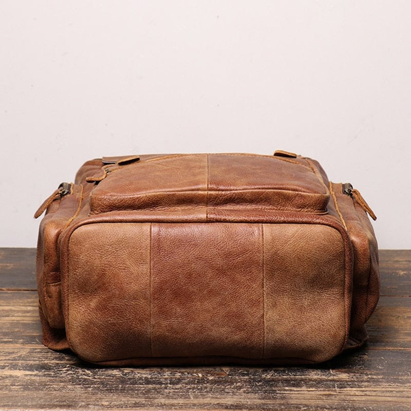 Sac à Dos Cuir Homme  Marron / Cuir / Homme Sac