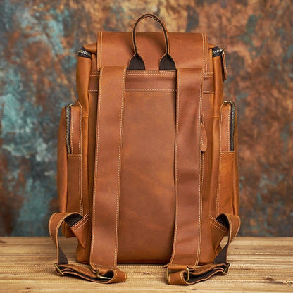 Sac à Dos Cuir Homme Sergio | La Casa du Cuir Café Foncé / Cuir / Homme sac à dos