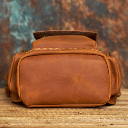 Sac à Dos Cuir Homme Sergio | La Casa du Cuir Café Foncé / Cuir / Homme sac à dos