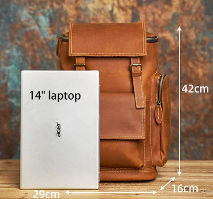Sac à Dos Cuir Homme Sergio | La Casa du Cuir Café Foncé / Cuir / Homme sac à dos