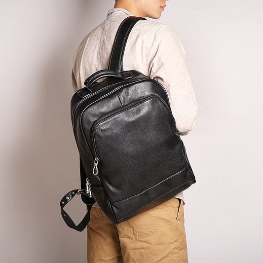 Sac à Dos Cuir Homme  Noir / Cuir / Homme Sac