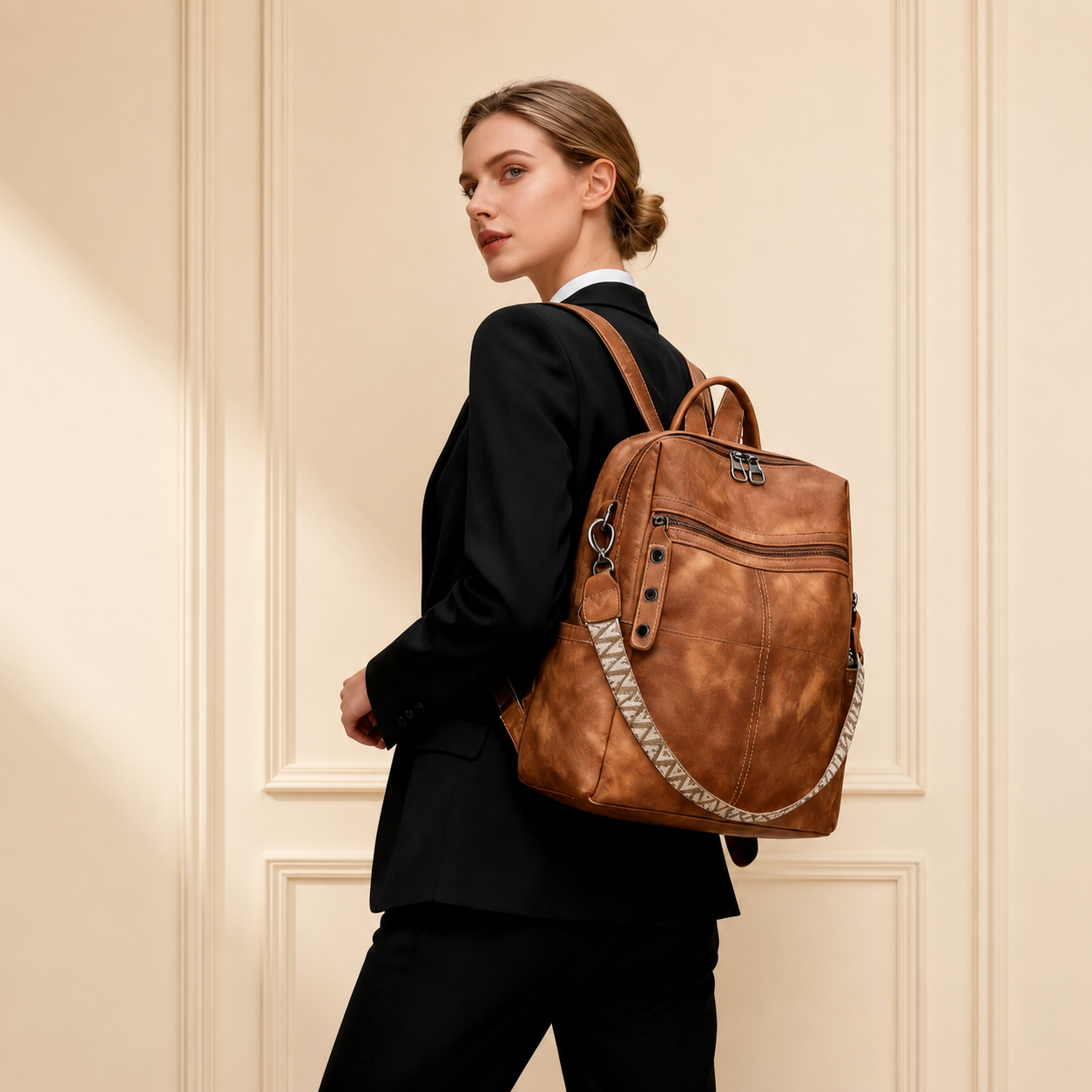 Sac à Dos Femme Cuir Chic Léa | Sac Tendance 2026 Chic & Antivol