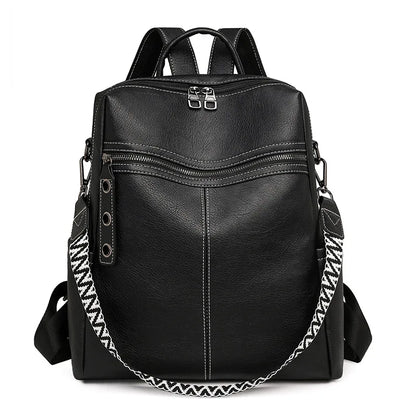 Sac à Dos Femme Cuir Chic Léa | Sac Tendance 2026 Chic & Antivol Noir / Cuir Vegan