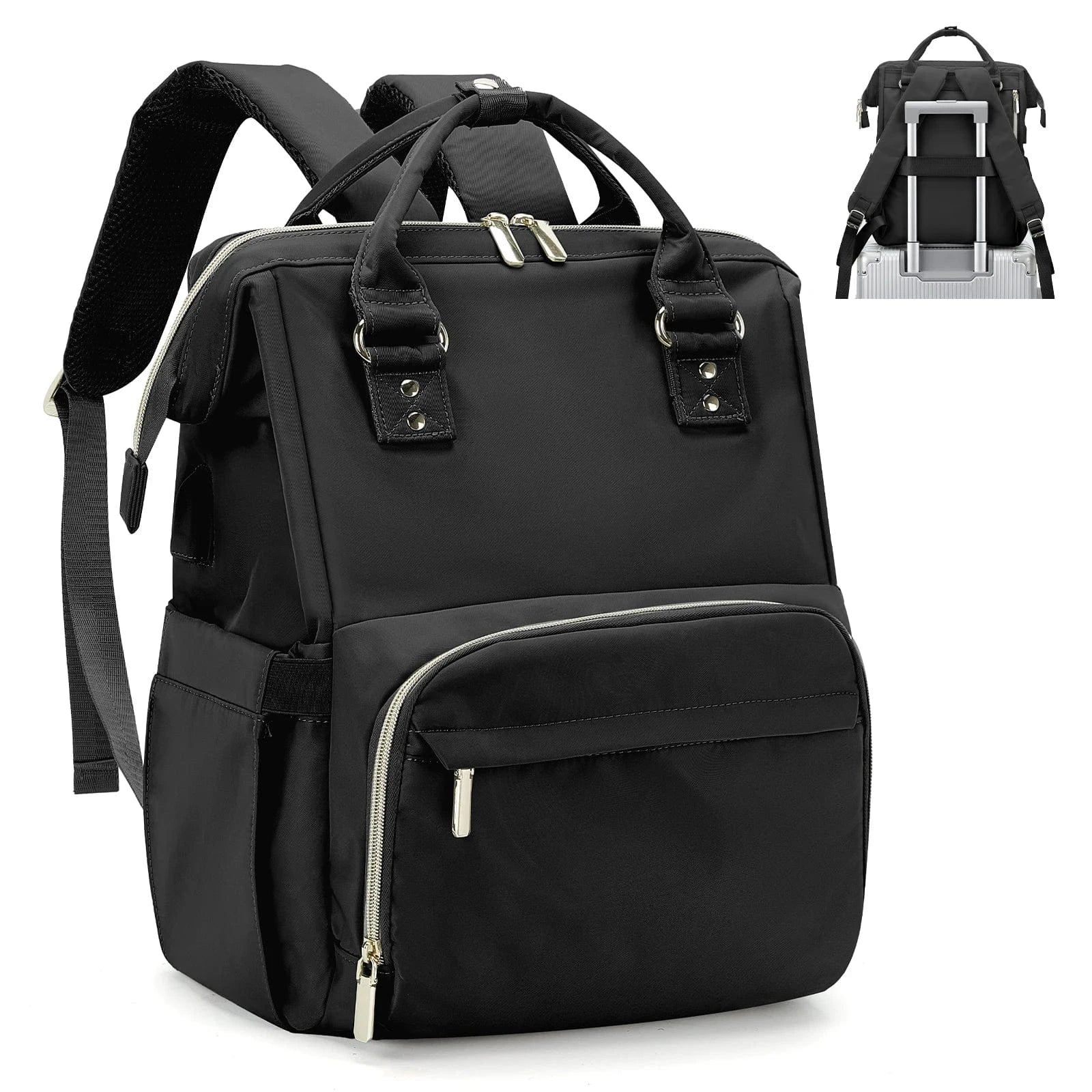 Sac a Dos Femme Voyage Carla | La Casa du Cuir Noir / 29x41x15cm