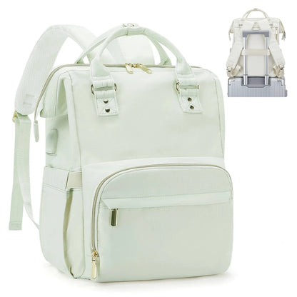 Sac a Dos Femme Voyage Carla | La Casa du Cuir Vert Clair / 29x41x15cm