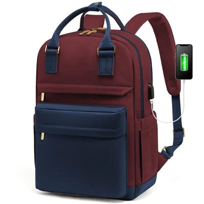 Sac à Dos Ordinateur Femme Brigitte | La Casa du Cuir Bleu / 28x43x18cm