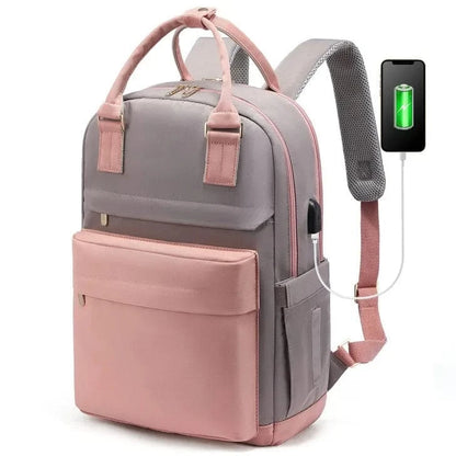 Sac à Dos Ordinateur Femme Brigitte | La Casa du Cuir Rose / 28x43x18cm