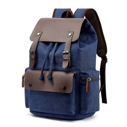 Sac a Dos Ordinateur Portable Chris | La Casa du Cuir Bleu / 33x45x18cm / Toile + Cuir PU