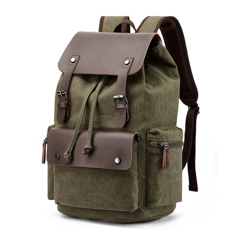 Sac a Dos Ordinateur Portable Chris | La Casa du Cuir Vert / 33x45x18cm / Toile + Cuir PU