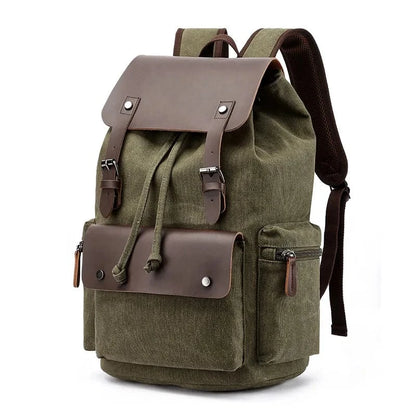 Sac a Dos Ordinateur Portable Chris | La Casa du Cuir Vert / 33x45x18cm / Toile + Cuir PU