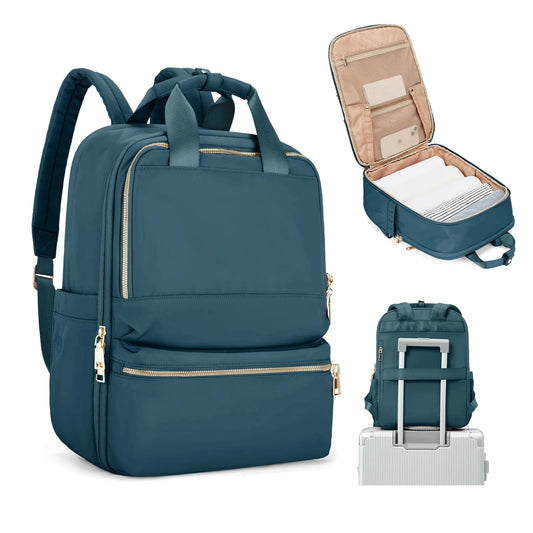 Sac a Dos Ordinateur Portable Claude | La Casa du Cuir Bleu / Nylon Oxford