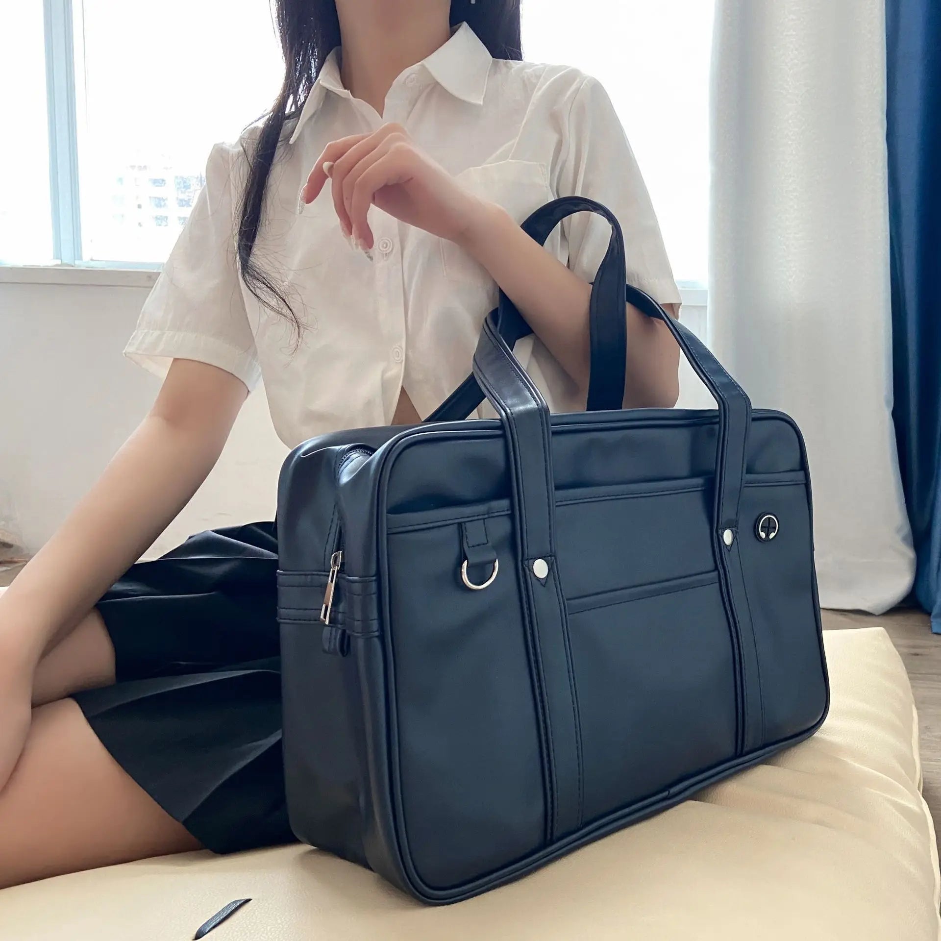 Sac à main cours lycée Lisa – Grand cabas stylé & pratique Sac Cuir Femme