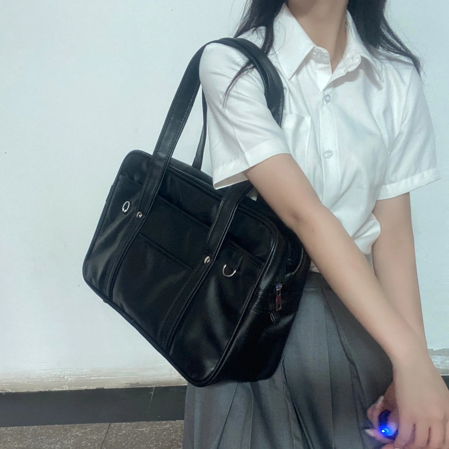 Sac à main cours lycée Lisa – Grand cabas stylé & pratique Sac Cuir Femme