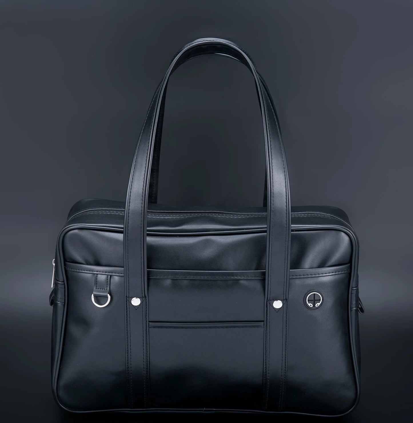 Sac à main cours lycée Lisa – Grand cabas stylé & pratique Noir / Cuir PU Souple Sac Cuir Femme