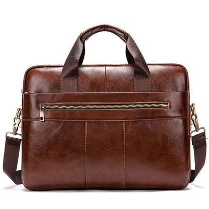Sac à Main Homme Cuir Eliott | Élégance & Organisation Quotidienne Café Marron / Cuir Vegan / Homme sac à main