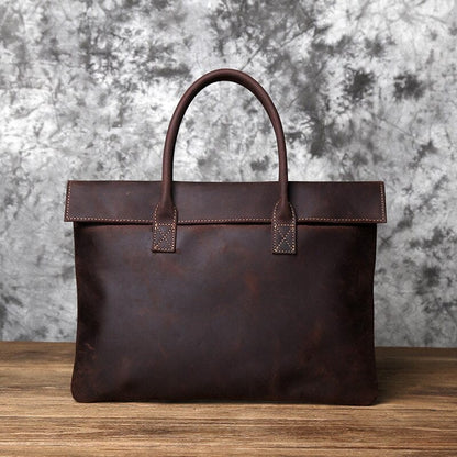Sac à Main Homme Cuir Naël | La Casa du Cuir 15 Pouces / Marron / Cuir sac à main