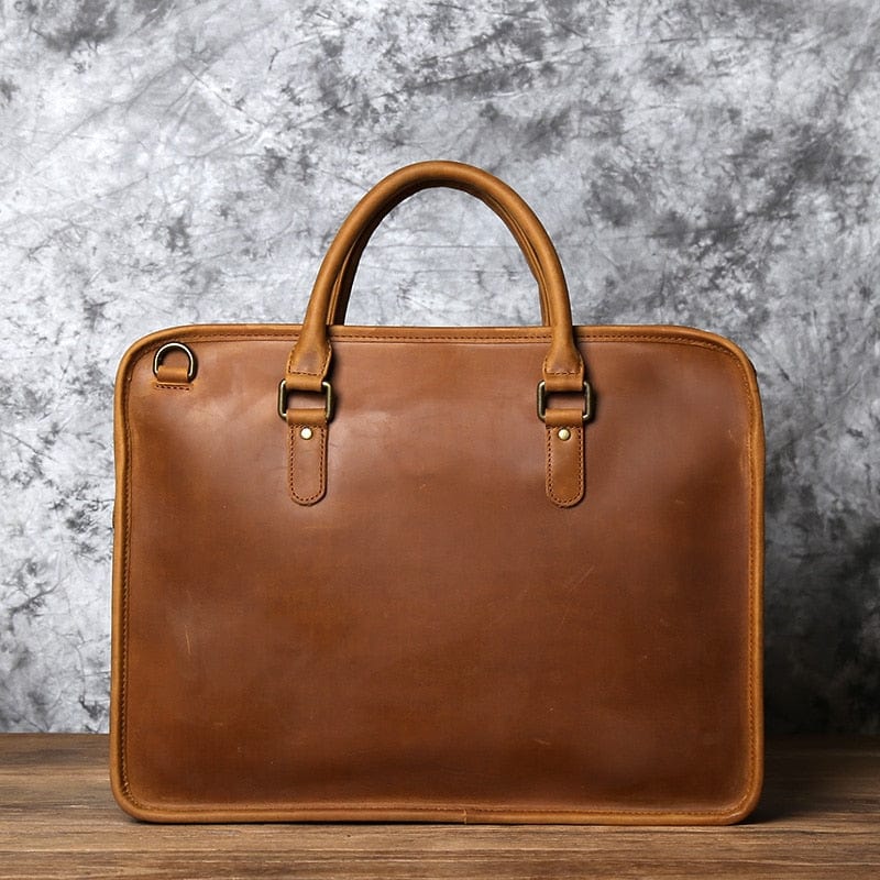 Sac à Main Homme Cuir  Marron Large / Cuir / Homme sac à main