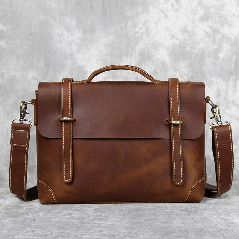 Sac à Main Homme Cuir  Marron Retro Petit / Cuir / Homme sac à main