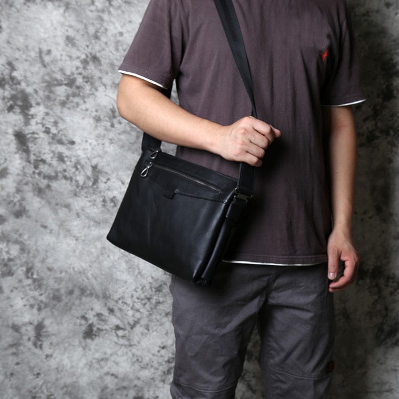 Sac à Main Homme Cuir  Noir / Cuir / Homme sac à main