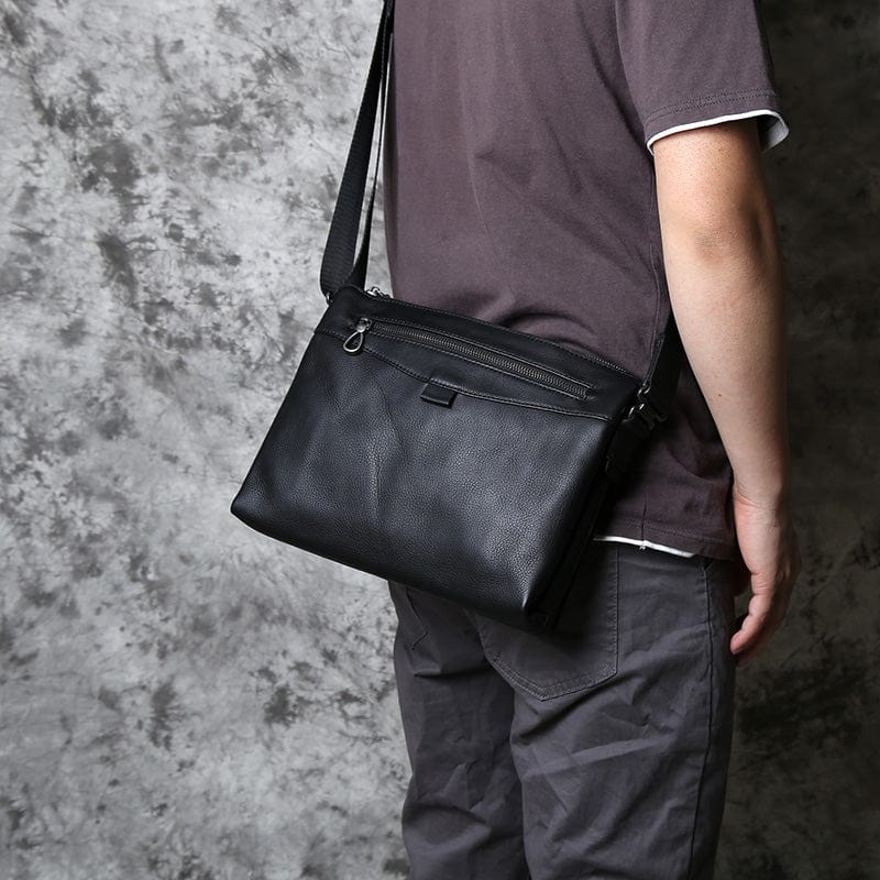 Sac à Main Homme Cuir  Noir / Cuir / Homme sac à main