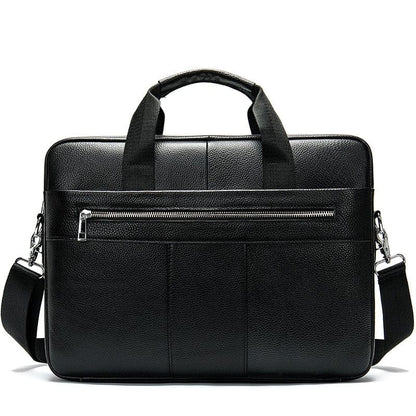 Sac à Main Homme Cuir Eliott | Élégance & Organisation Quotidienne Noir Très Foncé / Cuir Vegan / Homme sac à main