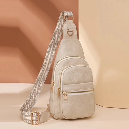 Sac Banane Bandouliere Femme Beige / 18cm10cm32cm / Cuir (PU)