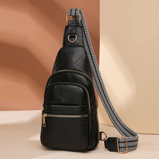 Sac Banane Bandouliere Femme Noir / 18cm10cm32cm / Cuir (PU)