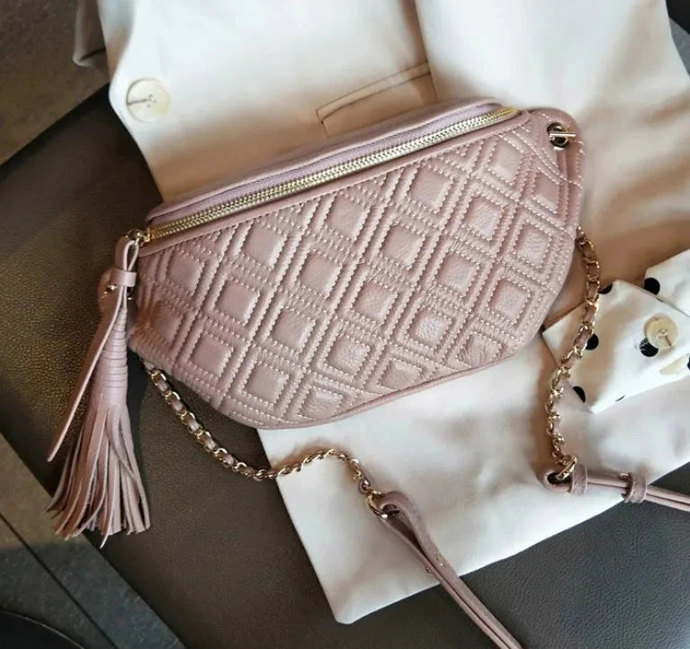 Sac Banane Bleu Rose / 25x10x5cm / Cuir (PU) Sac Banane