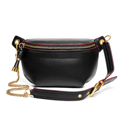 Sac Banane Cuir Femme Elise| La Casa du Cuir Noir / Cuir / Femme Sacs banane