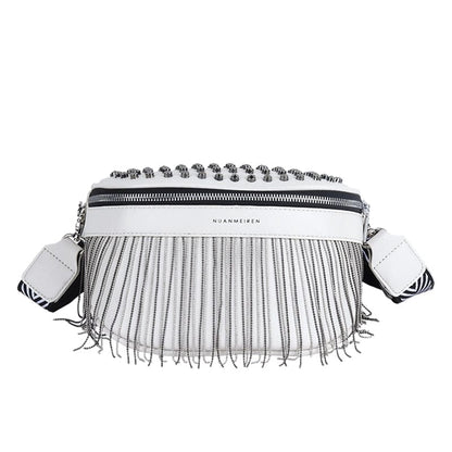 Sac Banane Cuir Femme Lila | La Casa du Cuir Blanc / Cuir (PU) / Femme Sacs banane