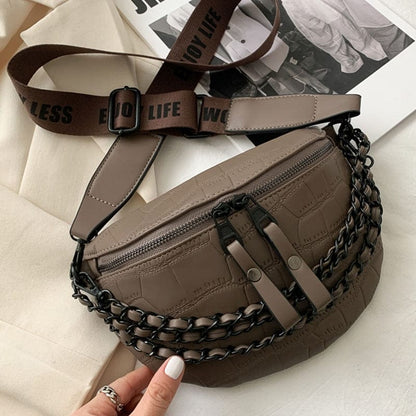 Sac Banane Cuir Femme Célia | La Casa du Cuir Gris / Cuir (PU) / Femme Sacs banane