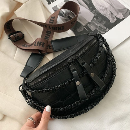 Sac Banane Cuir Femme Célia | La Casa du Cuir Noir / Cuir (PU) / Femme Sacs banane