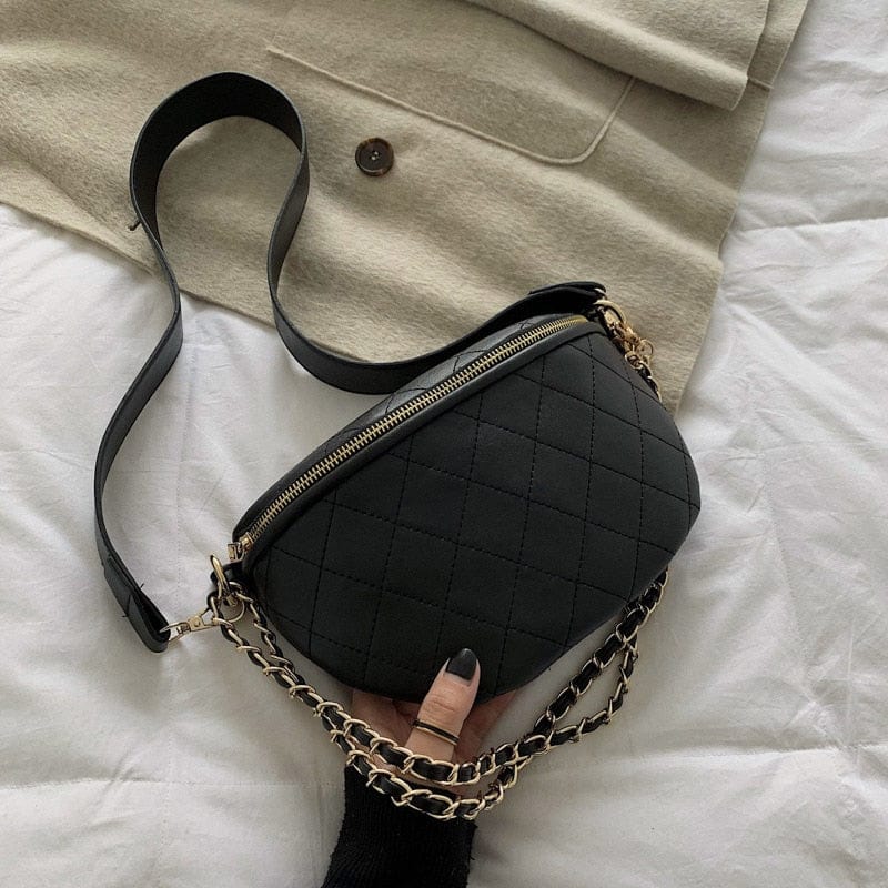 Sac Banane Cuir Femme  Noir / Cuir( PU) / Femme Sacs banane