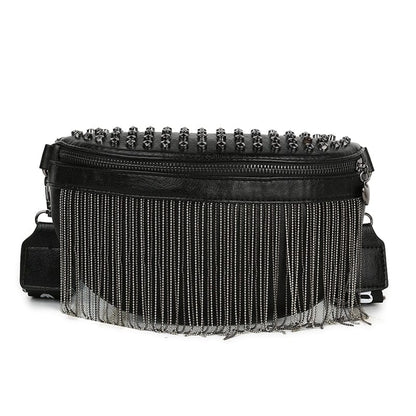 Sac Banane Cuir Femme Lila | La Casa du Cuir Noir / Cuir (PU) / Femme Sacs banane