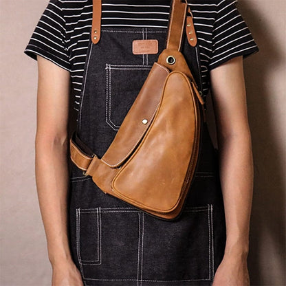Sac Banane Cuir Homme Baptiste | La Casa du Cuir Café / Cuir / Homme Sacs banane