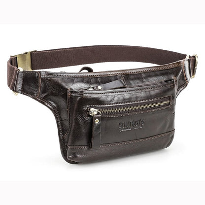 Sac Banane Cuir Homme Mathéo | La Casa du Cuir Café / Cuir / Homme Sacs banane