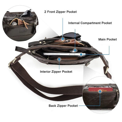 Sac Banane Cuir Homme Mathéo | La Casa du Cuir Café / Cuir / Homme Sacs banane