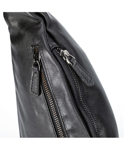 Sac Banane Cuir Homme Ibrahim | La Casa du Cuir Noir / Cuir / Homme Sacs banane