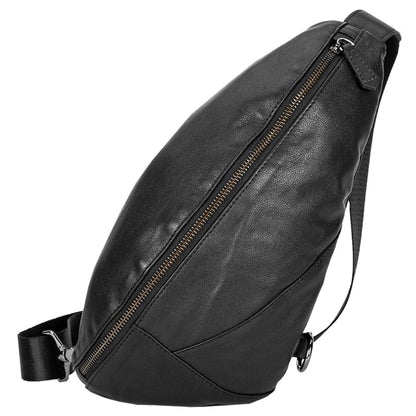Sac Banane Cuir Homme Ibrahim | La Casa du Cuir Noir / Cuir / Homme Sacs banane