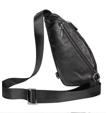 Sac Banane Cuir Homme Ibrahim | La Casa du Cuir Noir / Cuir / Homme Sacs banane