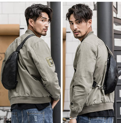 Sac Banane Cuir Homme Ibrahim | La Casa du Cuir Noir / Cuir / Homme Sacs banane
