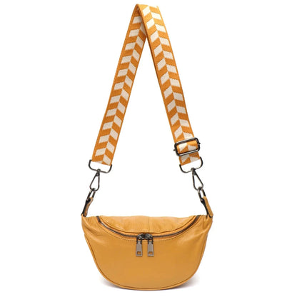 Sac Banane Femme Chic Lys Jaune / 25x14x7cm / Cuir Sac Banane