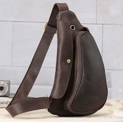 Sac Banane Cuir Homme Baptiste | La Casa du Cuir Café / Cuir / Homme Sacs banane