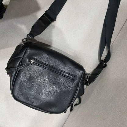 Sac Banane XL Femme Noir / 30x20cm / Cuir