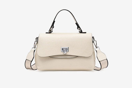 Sac Bandoulière Cuir Femme Juliette | La Casa du Cuir Ivoire / 25 cm / Cuir Sac bandoulière