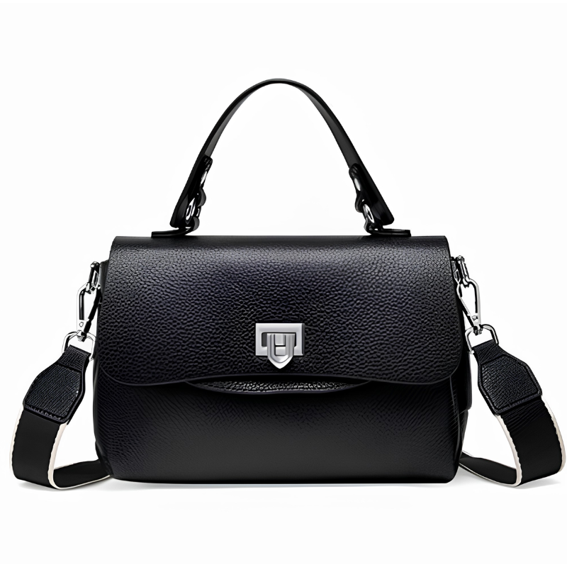 Sac Bandoulière Cuir Femme Juliette | La Casa du Cuir Noir / 25 cm / Cuir Sac bandoulière