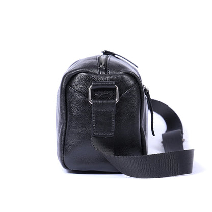 Sac Bandoulière Homme Cuir Compact | Léger et Élégant Noir / Cuir Véritable